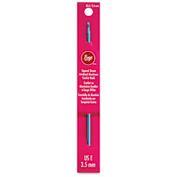 Boye Aluminum Crochet Hook - US E, 6" - front of packaging
