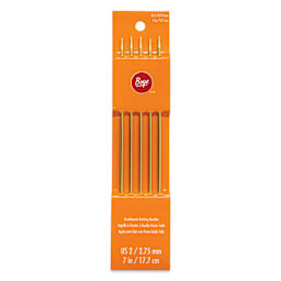 Boye Aluminum Doublepoint Knitting Needles - Pkg of 5, US 2, 7" - front of packaging