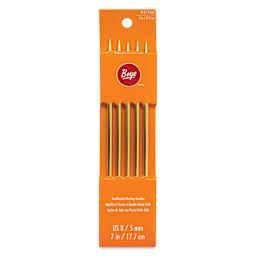 Boye Aluminum Doublepoint Knitting Needles - Pkg of 5, US 8, 7" - front of packaging