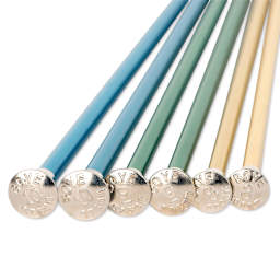 Boye Aluminum Knitting Needles - Set of 3, US 8/9/10, 10" - close-up