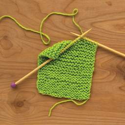 Boye Bamboo Knitting Needles - Size 10 in use (yarn not included)