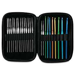 Boye CrochetMaster Crochet Hooks with Case - Set of 24, 00 - 14 and D - K