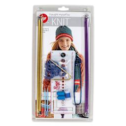 Boye I Taught Myself to Knit Kit - Set of 23 - front of packaging