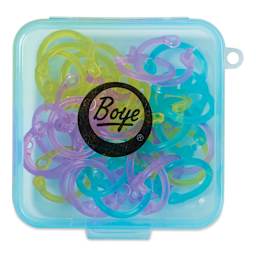 Boye Locking Stitch Markers - Assorted Colors, Pkg of 35 - in case