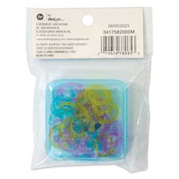 Boye Locking Stitch Markers - Assorted Colors, Pkg of 35 - back of packaging