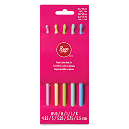 Boye Plastic Crochet Hook - Set of 5, US G/H/I/J/K - front of packaging