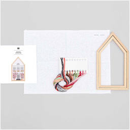 Rico Design Counted Cross Stitch House Kit - Spring House contents