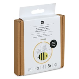 Rico Design Counted Cross Stitch Kit - Strawberries, 10 cm - front of packaging, angled view