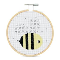 Rico Design Counted Cross Stitch Kit - Strawberries, 10 cm - finished example