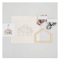 Rico Design Embroidery House Kit - Orchids - contents