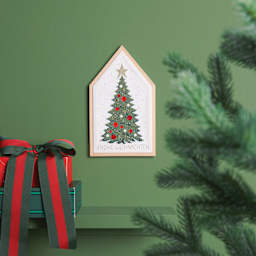 Cross Stitch Kits Spring House Kit - Christmas Tree hung on wall