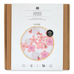 Rico Design Counted Cross Stitch Kit - Cherry Blossom, 15 cm - front of packaging