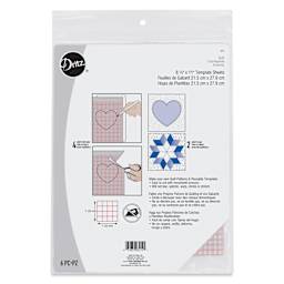 Dritz Quilting Template Sheets - 8.5 in x 11 in, Set of 6 - front of packaging
