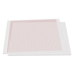Dritz Quilting Template Sheets - 8.5 in x 11 in - one grid template sheet and one blank template sheet