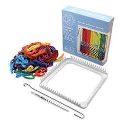 Friendly Loom Potholder Loom Kit - 7" x 7", kit contents