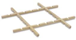 Silk Stretcher Frame - Assembled Frame showing notches
