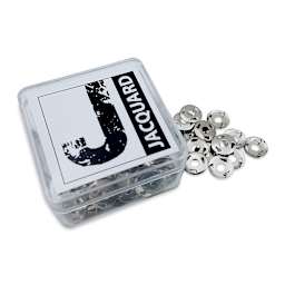 Jacquard Assa Tri-Point Pins - Box of 100 with several pins outside of box