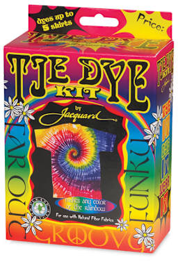 Jacquard Funky Groovy Procion Tie-Dye Kit - Slightly angled package