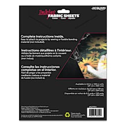 Jacquard Inkjet Fabric - 8-1/2" x 11", Cotton, Pkg of 10 back of packaging