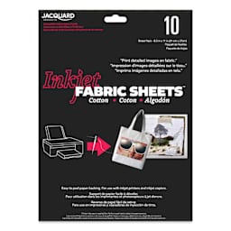Jacquard Inkjet Fabric - 8-1/2" x 11", Cotton, Pkg of 10 front of packaging