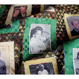 Jacquard Cotton Inkjet Fabric Sheets - Pictures printed on cotton fabric and sewn into quilt