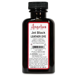 Angelus Leather Dye - Jet Black, 3 oz, Bottle