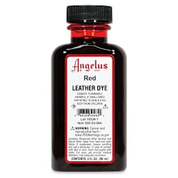 Angelus Leather Dye - Red, 3 oz, Bottle