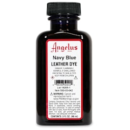 Angelus Leather Dye - Navy Blue, 3 oz, Bottle