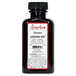 Angelus Leather Dye - Green, 3 oz, Bottle
