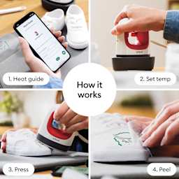 Cricut EasyPress Mini - Raspberry - usage steps