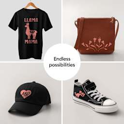 Cricut Everyday Iron-On Vinyl - Coral, clothing and accessories with vinyl designs