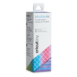 Cricut Joy Infusible Ink Patterned Transfer Sheets - Mermaid Rainbow, 4-1/2" x 12", Package of 2 (In packaging)