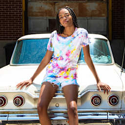 Rit Tie-Dye Accessory Kit (Sample tie-dyed shirt and shorts shown on model)