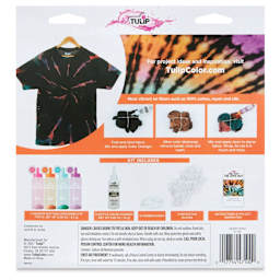Tulip Reverse Tie-Dye Kit - Set of 4 Colors with Color Changer (back of packaging)