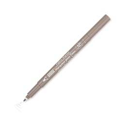 Marvy Uchida Fine Point Fabric Marker - Warm Grey (Marker with swatch, Cap off)