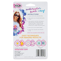 Tulip Watercolor Fabric Markers (back of packaging)