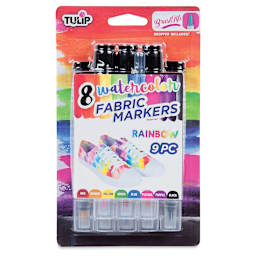 Tulip Watercolor Fabric Markers (front of packaging)