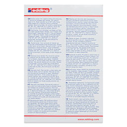 Edding 4500 Textile Markers - Trendy, Set of 10, back of the packaging