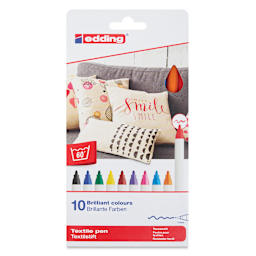 Edding 4600 Textile Pens - Basic Set, front of the packaging