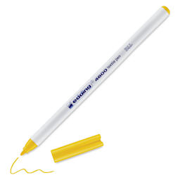 Edding 4600 Textile Pen - Yellow, cap off
