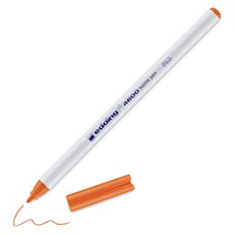 Edding 4600 Textile Pen - Orange, cap off
