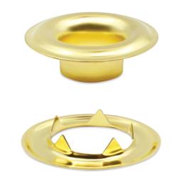 Dritz Eyelets - Close-up of one Extra Large, Brass eyelet