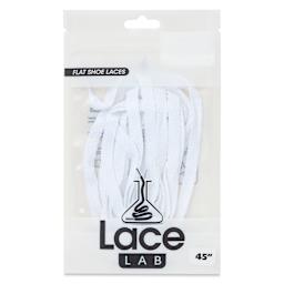 Angelus Lace Lab Flat Colored Shoe Laces - White, front of the packaging