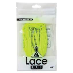 Angelus Lace Lab Flat Colored Shoe Laces - Volt, front of the packaging