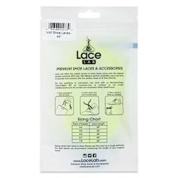 Angelus Lace Lab Flat Colored Shoe Laces - Volt, back of the packaging