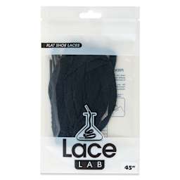 Angelus Lace Lab Flat Colored Shoe Laces - Black, front of the packaging