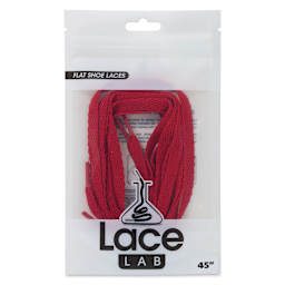 Angelus Lace Lab Flat Colored Shoe Laces - Red, front of the packaging