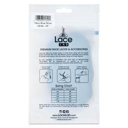 Angelus Lace Lab Flat Colored Shoe Laces - Navy Blue, back of the packaging