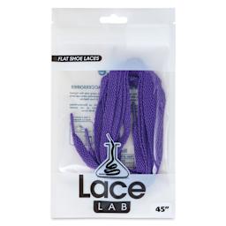 Angelus Lace Lab Flat Colored Shoe Laces - Purple, front of the packaging