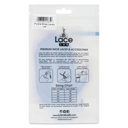 Angelus Lace Lab Flat Colored Shoe Laces - Purple, back of the packaging